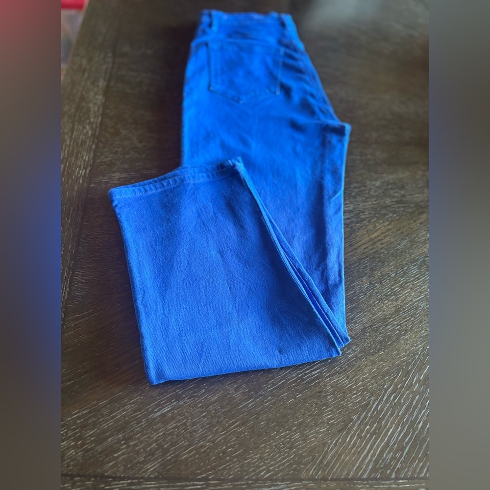LOFT Straight High‑Rise Jeans • Cobalt • Size 25 / 0